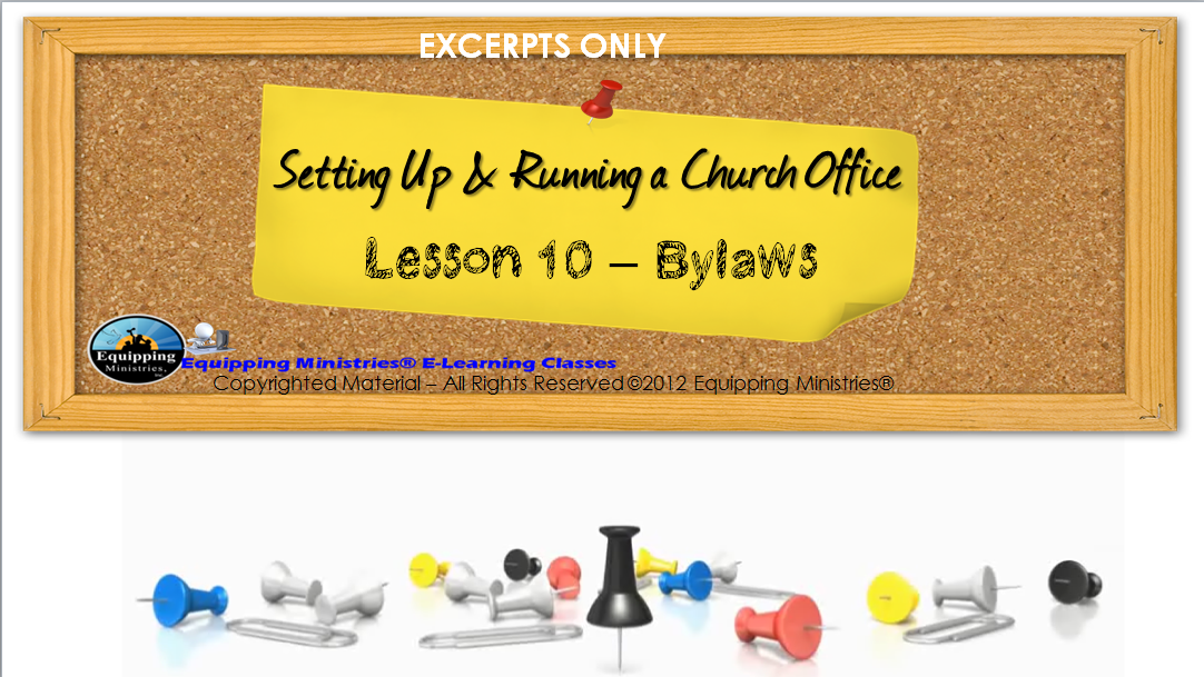 Church Bylaws Overview Class